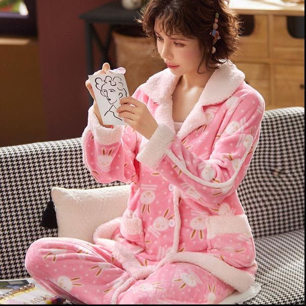 winter warm flannel pyjamas sets womens sleepwears thick coral pijamas fleece pajama long set for girl, Black;red
winter warm flannel pyjamas sets womens sleepwears thick coral pijamas fleece pajama long set for girl, Black;red
