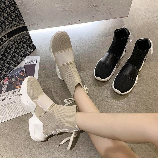 european station slingback socks shoes womens 2020 autumn new breathable platform casual sports elastic cloth short boots, Black
european station slingback socks shoes womens 2020 autumn new breathable platform casual sports elastic cloth short boots, Black