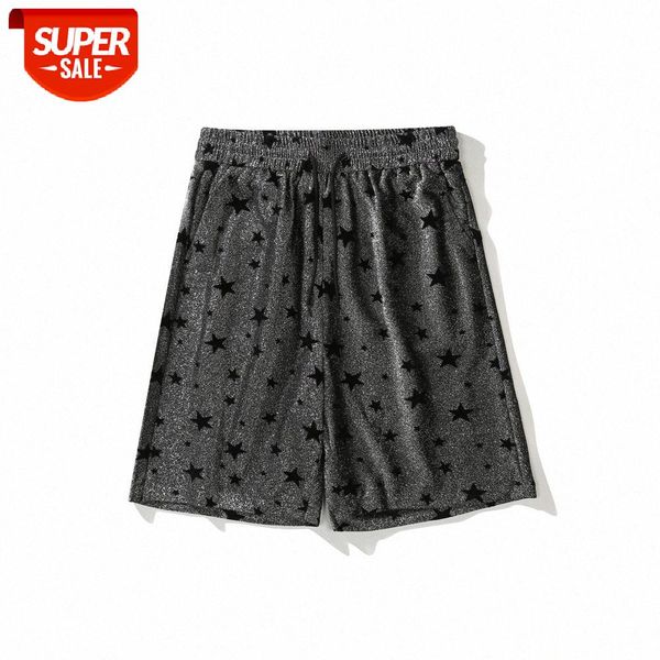 star print casual shorts men's sports pants street-flow loose straight five-point #zm5p, Black
star print casual shorts men's sports pants street-flow loose straight five-point #zm5p, Black