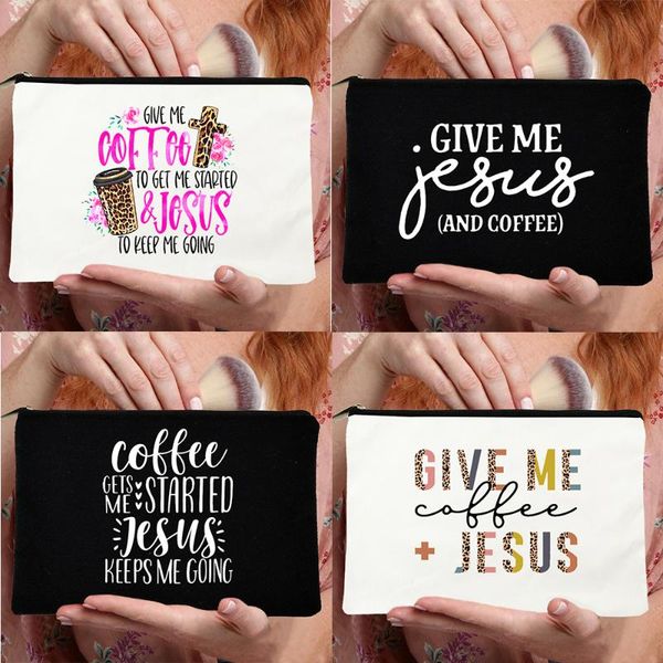 cosmetic bags & cases give me coffee and jesus women canvas tote makeup pouch fashion casual zipper handbag organizers travel storage
cosmetic bags & cases give me coffee and jesus women canvas tote makeup pouch fashion casual zipper handbag organizers travel storage