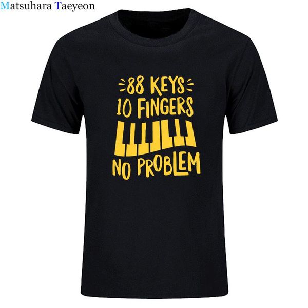 summer print piano 88 keys 10 fingers no problem t-shirt men fashion streetwear casual short sleeve cotton funny men's t-shirts, White;black
summer print piano 88 keys 10 fingers no problem t-shirt men fashion streetwear casual short sleeve cotton funny men's t-shirts, White;black