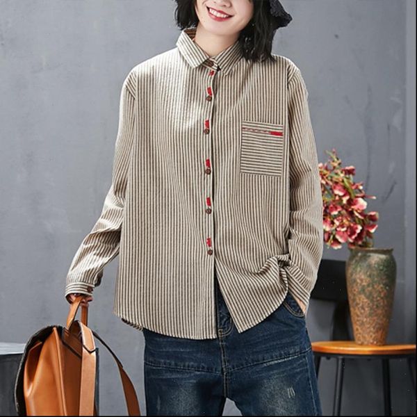 womens shirt arrival spring women loose long sleeve striped vintage embroidery cotton linen blouse big size ladies s460, White
womens shirt arrival spring women loose long sleeve striped vintage embroidery cotton linen blouse big size ladies s460, White