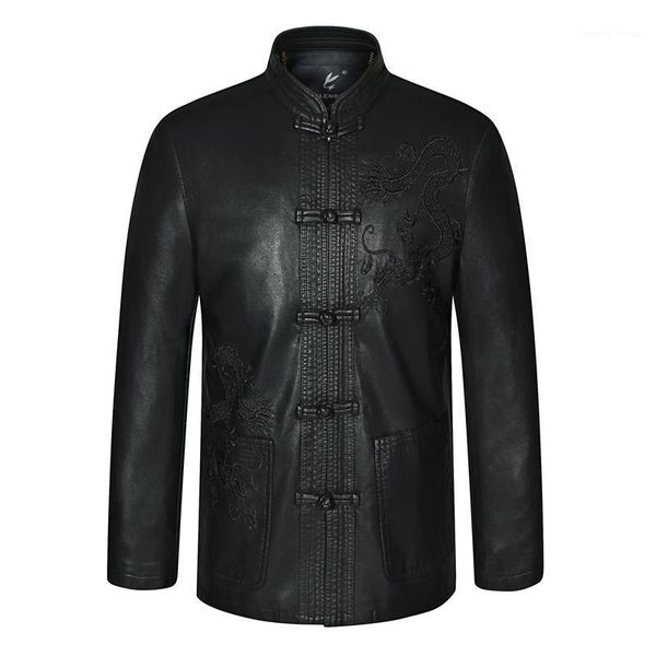 mens black ethnic tang suit mandarin collar leather kong fu jackets dragon embroidery fur coat traditional chinese garments men's & fau
mens black ethnic tang suit mandarin collar leather kong fu jackets dragon embroidery fur coat traditional chinese garments men's & fau