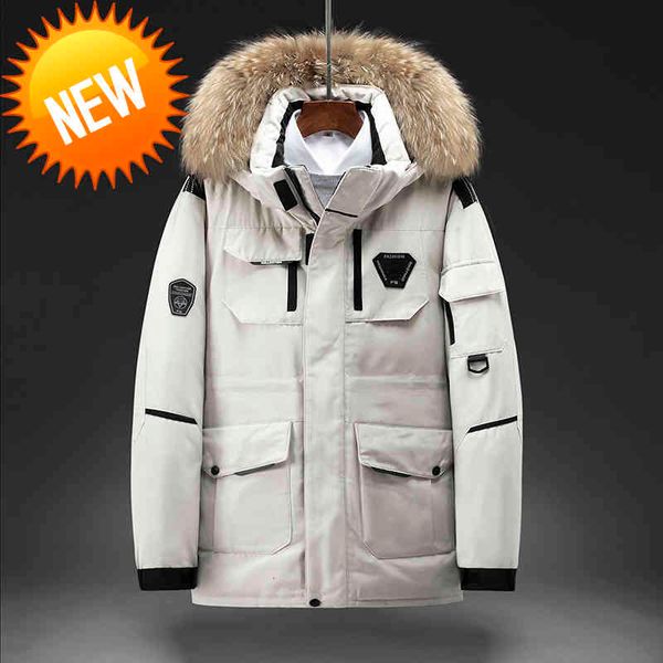 new trend cool men's winter khaki male tooling jacket mens coat fashion 2021 mid-length down fleece hooded, Black
new trend cool men's winter khaki male tooling jacket mens coat fashion 2021 mid-length down fleece hooded, Black