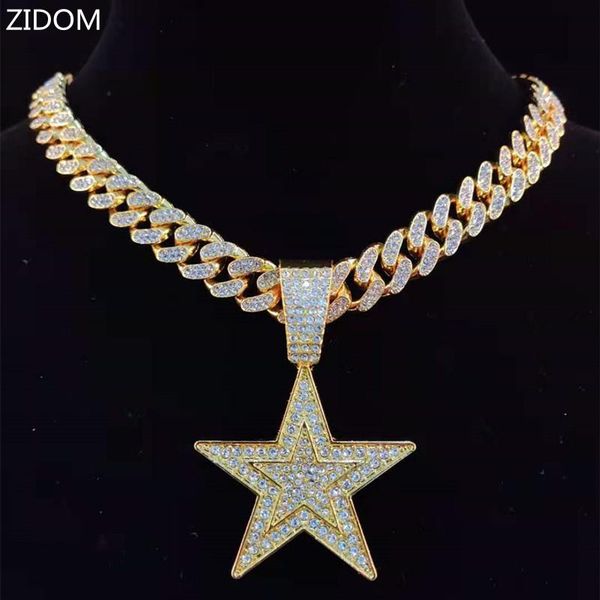 pendant necklaces men hip hop five-pointed star necklace with 13mm miami cuban chain iced out bling hiphop male fashion jewelry, Silver
pendant necklaces men hip hop five-pointed star necklace with 13mm miami cuban chain iced out bling hiphop male fashion jewelry, Silver