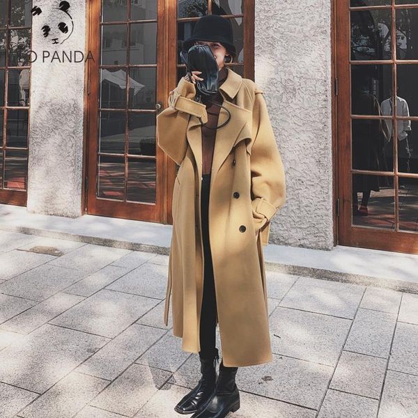 women's wool & blends european highest quality jacket autumn women large size long loose khaki windbreaker trench coat woolen greatcoat, Black
women's wool & blends european highest quality jacket autumn women large size long loose khaki windbreaker trench coat woolen greatcoat, Black