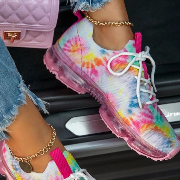new tie dye sneakers women 2021 spring mesh breathable ladies lace up cushion flats outdoor female athletic running jump shoes 
new tie dye sneakers women 2021 spring mesh breathable ladies lace up cushion flats outdoor female athletic running jump shoes