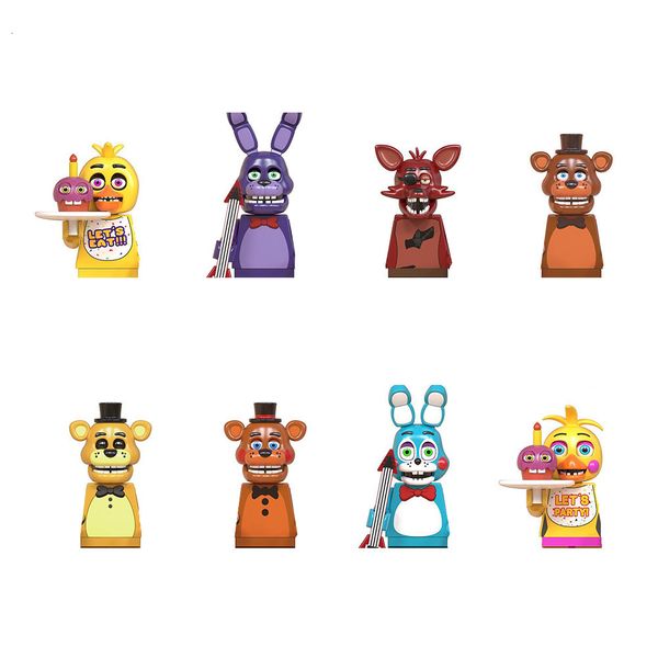 8pcs five nights building blocks figure dolls at freddy's compatible fnaf bonnie foxy freddy chica bear action model toy q1215
8pcs five nights building blocks figure dolls at freddy's compatible fnaf bonnie foxy freddy chica bear action model toy q1215
