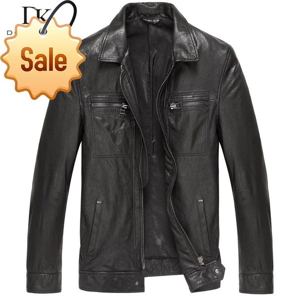 men genuine leather jacket tanned black/slim/simple casual/sheepskin coat 15s1421 men's & faux
men genuine leather jacket tanned black/slim/simple casual/sheepskin coat 15s1421 men's & faux