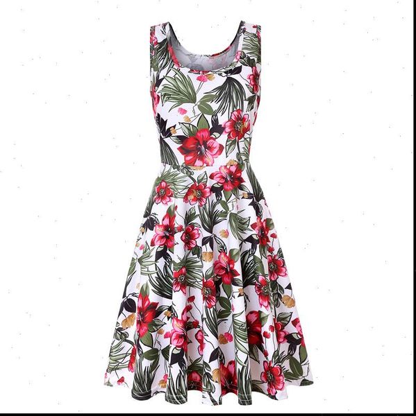 womens dresses plus size women sleeveless o neck print casual sweet vintage floral a line party robe summer beach dress, Black;gray
womens dresses plus size women sleeveless o neck print casual sweet vintage floral a line party robe summer beach dress, Black;gray