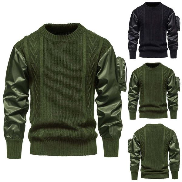men's sweaters mens winter sweater 2021 knitwear male glossy sleeves christmas gift pocket decoration round neck large size men, White;black
men's sweaters mens winter sweater 2021 knitwear male glossy sleeves christmas gift pocket decoration round neck large size men, White;black