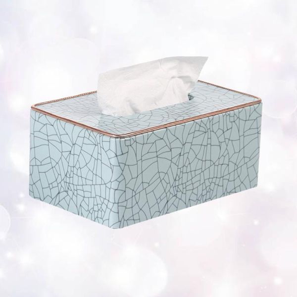 tissue boxes & napkins 1pc household leather box container paper organizer ice crack pattern for home (sky-blue)
tissue boxes & napkins 1pc household leather box container paper organizer ice crack pattern for home (sky-blue)