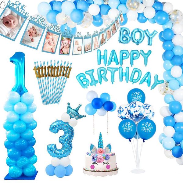 party decoration happy birthday baby boy banner balloon garland 1 age 12month po frame one year old blue ballons decoation
party decoration happy birthday baby boy banner balloon garland 1 age 12month po frame one year old blue ballons decoation
