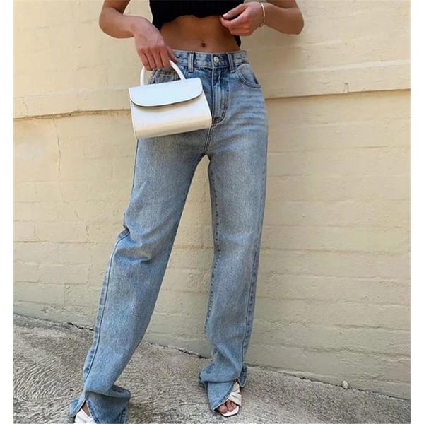harajuku womens trousers fashions 2021 streetwear high waist wide leg jeans women casual black split denim pants for women's, Blue
harajuku womens trousers fashions 2021 streetwear high waist wide leg jeans women casual black split denim pants for women's, Blue