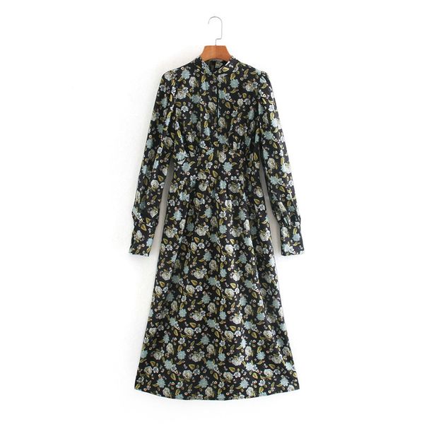 evfer women autumn elegant floral print high waist za long dresses female casual sleeve back zipper turtleneck dress chic 210421, Black;gray
evfer women autumn elegant floral print high waist za long dresses female casual sleeve back zipper turtleneck dress chic 210421, Black;gray