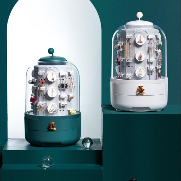style rotating jewelry storage box large capacity deskdustproof household drawer type cosmetic bags & cases
style rotating jewelry storage box large capacity deskdustproof household drawer type cosmetic bags & cases