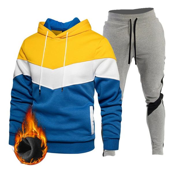 men's tracksuits 2021 casual sweatshirt with hood and jogging pants sportswear suit pullover long coat, Gray
men's tracksuits 2021 casual sweatshirt with hood and jogging pants sportswear suit pullover long coat, Gray