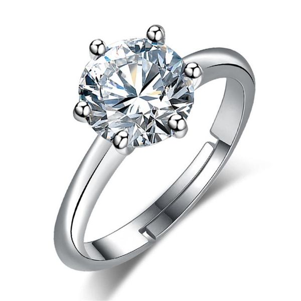 romantic and simple net red ring female fashion six-claw inlaid zircon opening adjustable valentine's day wedding rings, Slivery;golden
romantic and simple net red ring female fashion six-claw inlaid zircon opening adjustable valentine's day wedding rings, Slivery;golden
