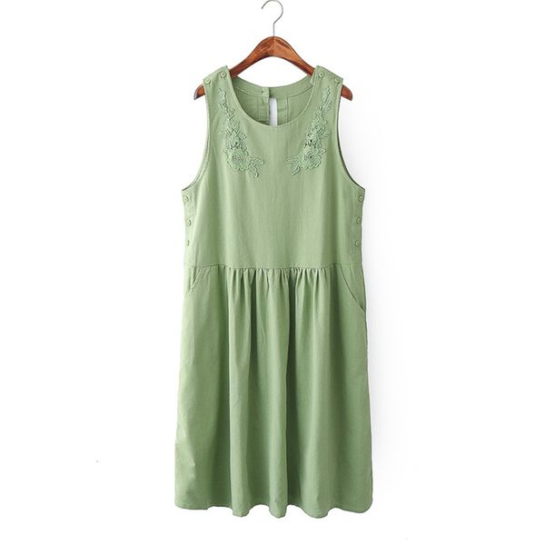 open back embroidered dress fashionable female flower tapestry loose vest skirt 0.32 d814, Black;gray
open back embroidered dress fashionable female flower tapestry loose vest skirt 0.32 d814, Black;gray