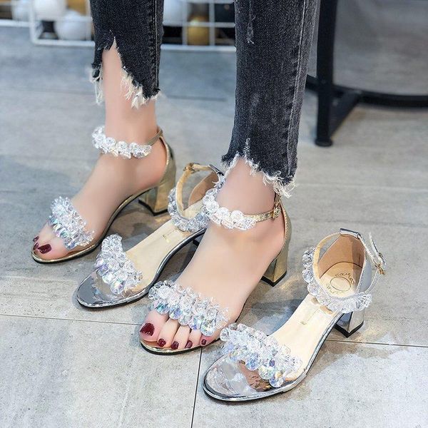 sandals women fashion summer style buckle strap casual med (3cm-5cm) square heel cover string bead high quality, Black
sandals women fashion summer style buckle strap casual med (3cm-5cm) square heel cover string bead high quality, Black
