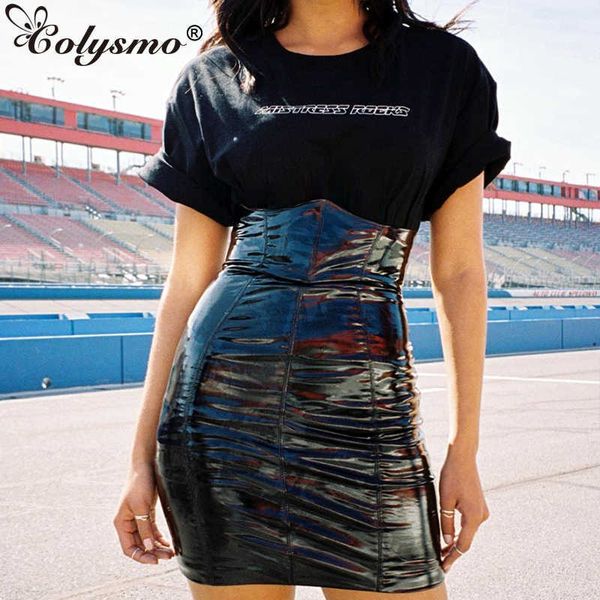 colysmo pu leather skirt solid high waist pencil s womens mini bodycon faldas streetwear 210527, Black
colysmo pu leather skirt solid high waist pencil s womens mini bodycon faldas streetwear 210527, Black