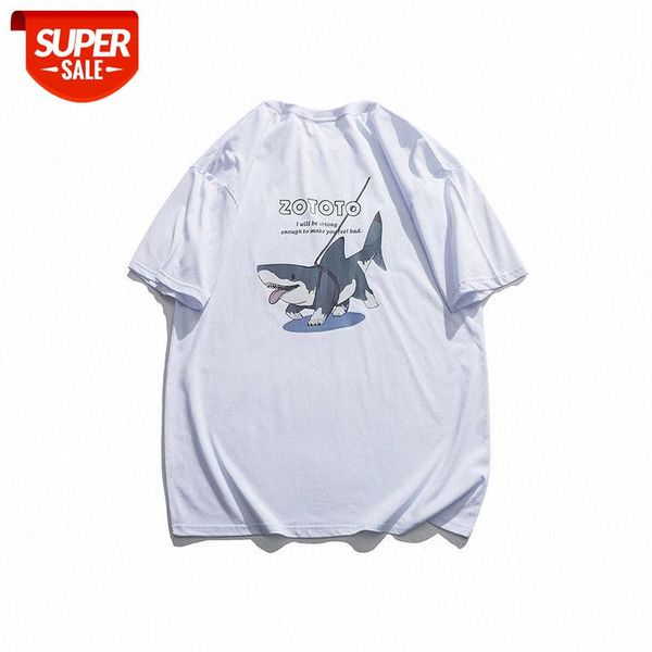 summer men's t-shirt japanese original street spoof shark print short sleeve #lw7s, White;black
summer men's t-shirt japanese original street spoof shark print short sleeve #lw7s, White;black