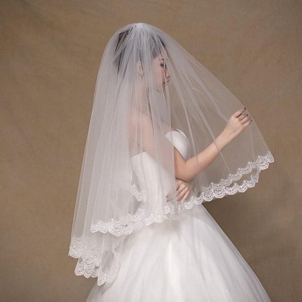 headpieces simple bride wedding headdress short double veil cover face with hair comb lace 1.5 meters, Silver
headpieces simple bride wedding headdress short double veil cover face with hair comb lace 1.5 meters, Silver