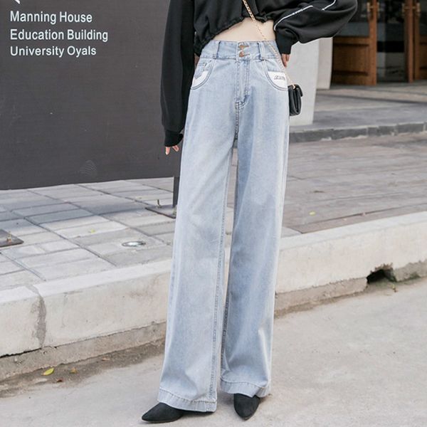 fashionable woman's jeans with high waist wide leg woman mom women's for women jean femme plus size blue 210519
fashionable woman's jeans with high waist wide leg woman mom women's for women jean femme plus size blue 210519