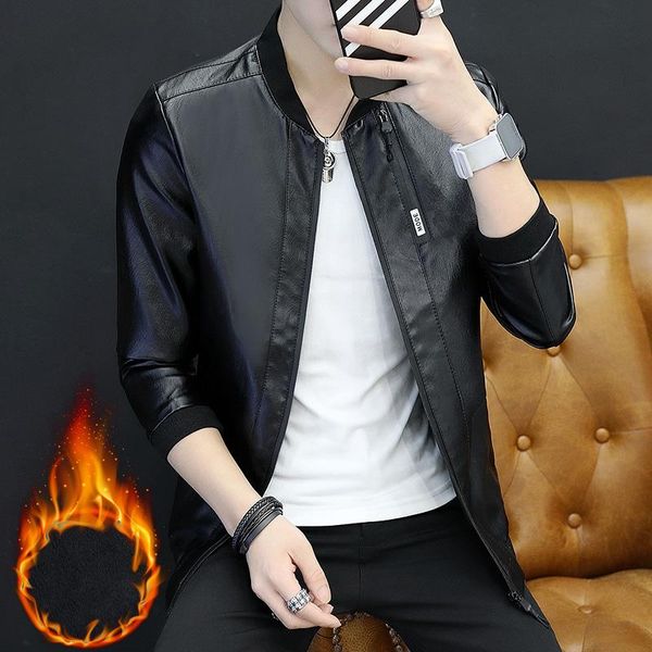 men's jackets mens leather jacket coat zipper pu long sleeve streetwear male fashion casual youth vitality clothing, Black;brown
men's jackets mens leather jacket coat zipper pu long sleeve streetwear male fashion casual youth vitality clothing, Black;brown