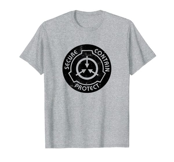 scp foundation grunge logo tshirt, White;black 
scp foundation grunge logo tshirt, White;black