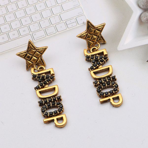 special offer 70% off bronze letter family earrings french vintage style diamond set fashion long geometric tassel, Silver
special offer 70% off bronze letter family earrings french vintage style diamond set fashion long geometric tassel, Silver