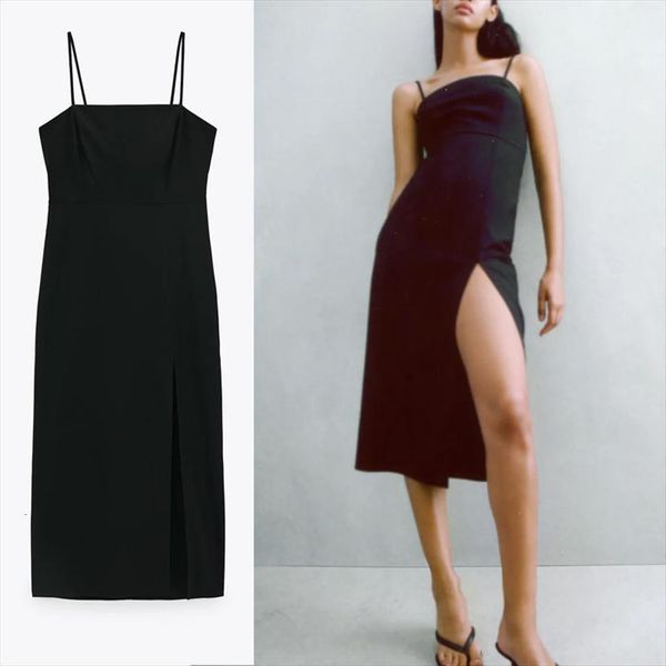 za black tube midi women dresses summer spaghetti straps backless party woman side vent back zip vestidos, Black;gray
za black tube midi women dresses summer spaghetti straps backless party woman side vent back zip vestidos, Black;gray