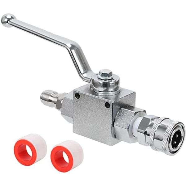 stainless steel high pressure washer shut-off ball valve kit with 3/8inch quick connect for power hose, 4500 psi watering equipments
stainless steel high pressure washer shut-off ball valve kit with 3/8inch quick connect for power hose, 4500 psi watering equipments