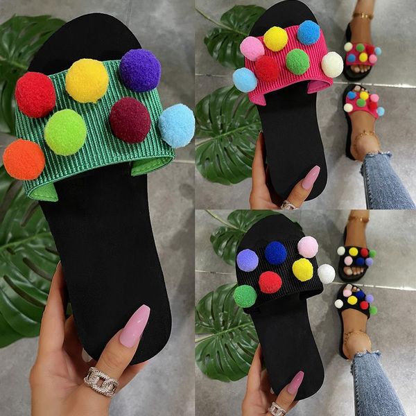 slippers for women summer sliders open toe beach sandals female outdoor color round ball women's flip flops ladies soft shoes, Black
slippers for women summer sliders open toe beach sandals female outdoor color round ball women's flip flops ladies soft shoes, Black