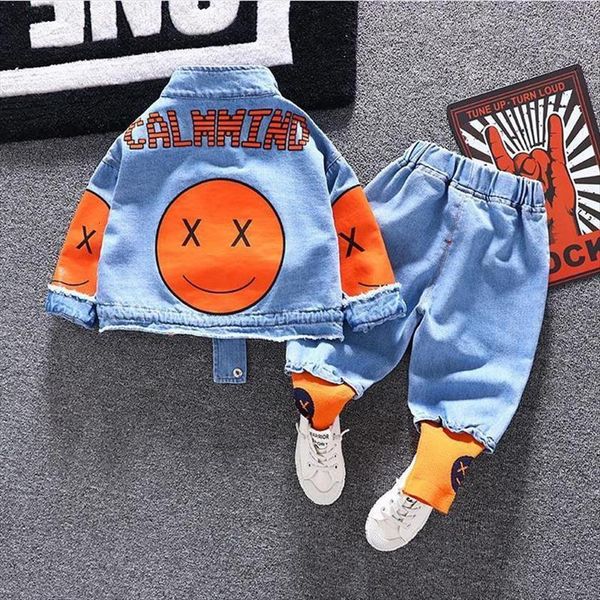 boys denim suit spring and autumn baby coat pants childrens two piece is fashionable, White
boys denim suit spring and autumn baby coat pants childrens two piece is fashionable, White