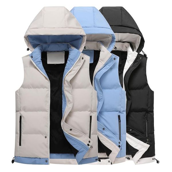 men's vests hooded coat fashion 105kg sleeveless parkas stand collar men waistcoat slim fit thicken warm zipper closure winter vest, Black;white
men's vests hooded coat fashion 105kg sleeveless parkas stand collar men waistcoat slim fit thicken warm zipper closure winter vest, Black;white