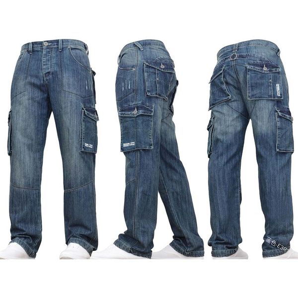 men's jeans spring and summer loose straight middle-aged business pants trend sports leisure long pant, Blue
men's jeans spring and summer loose straight middle-aged business pants trend sports leisure long pant, Blue