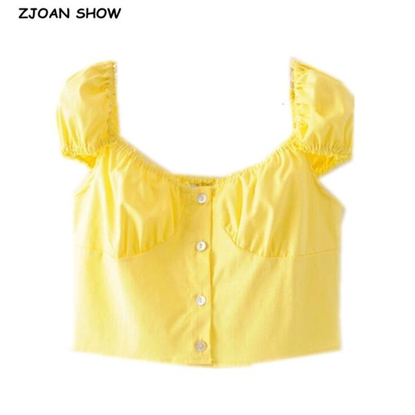women's tanks & camis square collar pleated ruched tank women summer puff short sleeve crop t-shirt streetwear cool girl, White
women's tanks & camis square collar pleated ruched tank women summer puff short sleeve crop t-shirt streetwear cool girl, White