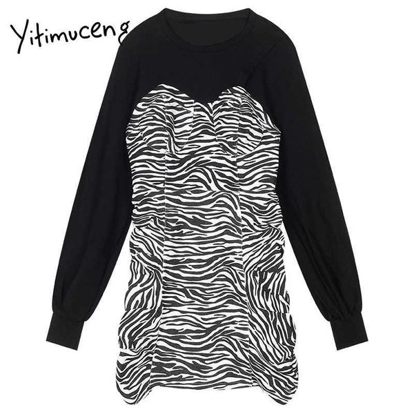 yitimuceng patchwork dress for women mini a-line black spring turtleneck high waist long sleeve french clothing street 210601, Black;gray
yitimuceng patchwork dress for women mini a-line black spring turtleneck high waist long sleeve french clothing street 210601, Black;gray