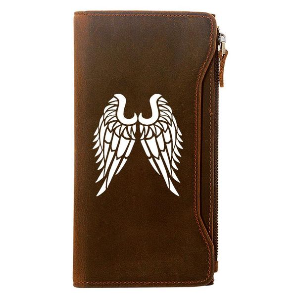wallets fashion angel wings design holder package genuine leather zipper wallet men cool long clutch purse, Red;black
wallets fashion angel wings design holder package genuine leather zipper wallet men cool long clutch purse, Red;black