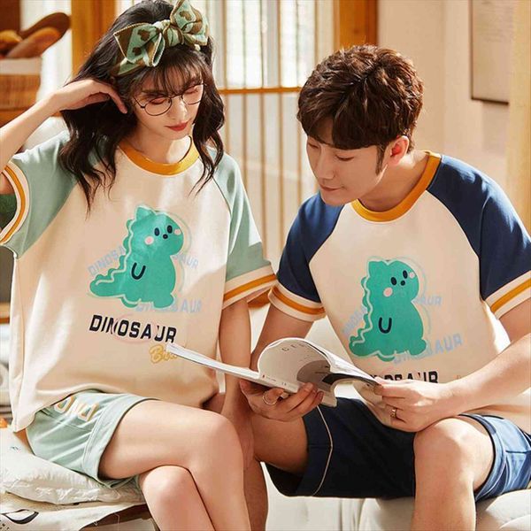 summer couple pajamas set womens sleepwears funny cartoon little dinosaur men and women plus size cotton short sleeve homewear, Black;red
summer couple pajamas set womens sleepwears funny cartoon little dinosaur men and women plus size cotton short sleeve homewear, Black;red