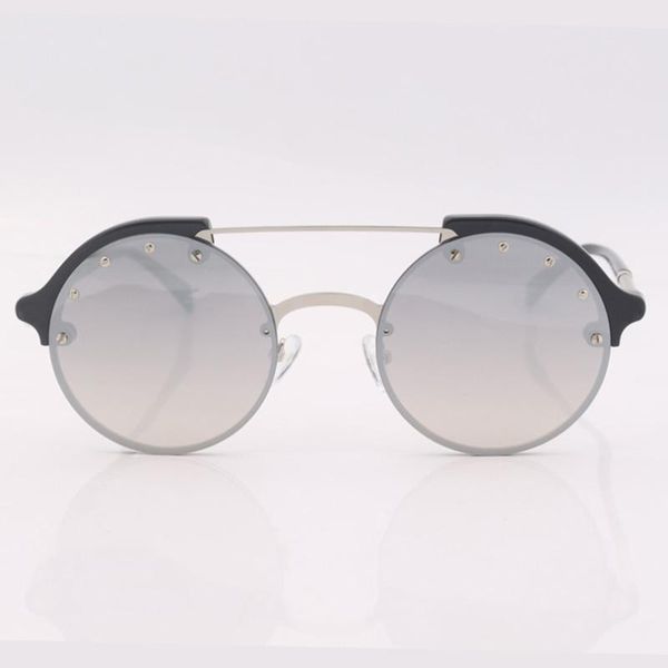 sunglasses round half frame sunlasses women double bar silver mirrored lenses studded, White;black
sunglasses round half frame sunlasses women double bar silver mirrored lenses studded, White;black
