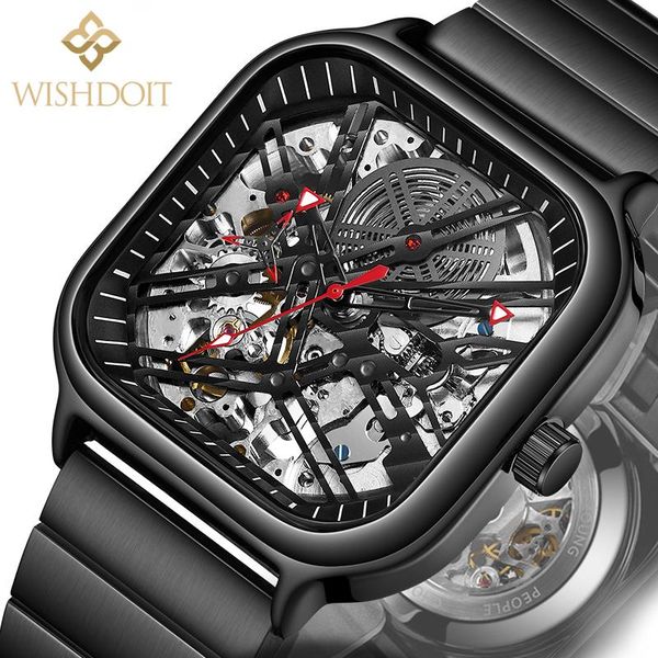 brand mechanical watch luxury square hollow automatic stainless steel waterproof 30m men wristwatches, Slivery;brown
brand mechanical watch luxury square hollow automatic stainless steel waterproof 30m men wristwatches, Slivery;brown