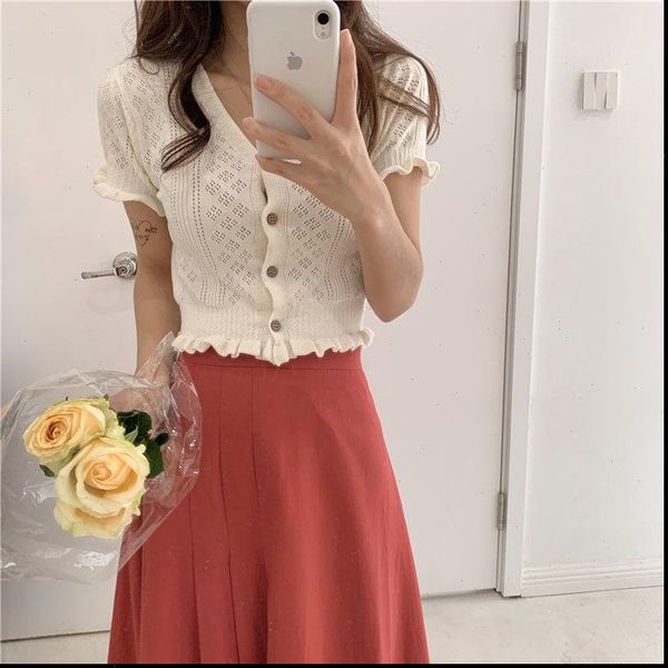 womens sweaters hollow out solid chic thin leisure cardigans high waist women casual retro short sleeves, White;black
womens sweaters hollow out solid chic thin leisure cardigans high waist women casual retro short sleeves, White;black