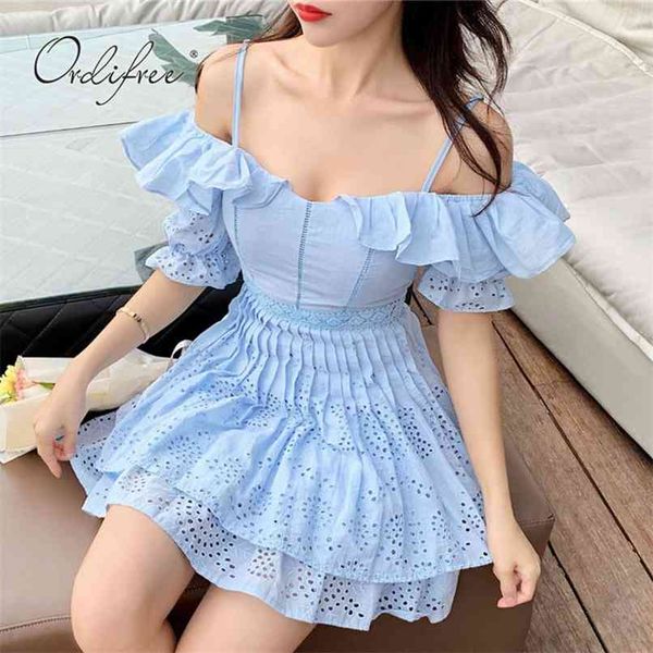 summer vintage women ruffle mini dress short sleeve spaghetti strap blue embroidery party 210513, Black;gray
summer vintage women ruffle mini dress short sleeve spaghetti strap blue embroidery party 210513, Black;gray