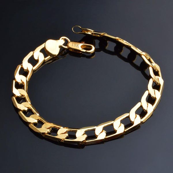 link, chain wholesale noble fashion silver color gold 8mm men women bracelet charm jewelry gift lh038, Black
link, chain wholesale noble fashion silver color gold 8mm men women bracelet charm jewelry gift lh038, Black