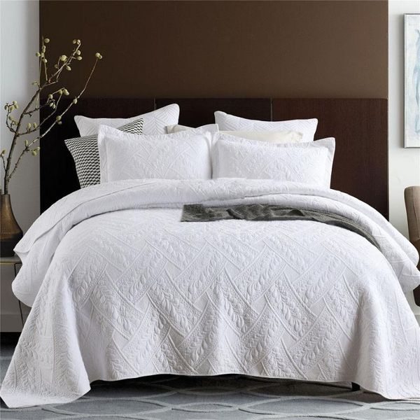 comforters & sets white bedspreads cotton quilt set 3pcs embroidered quilts solid color bed cover king queen quilted coverlet blanket chausu
comforters & sets white bedspreads cotton quilt set 3pcs embroidered quilts solid color bed cover king queen quilted coverlet blanket chausu
