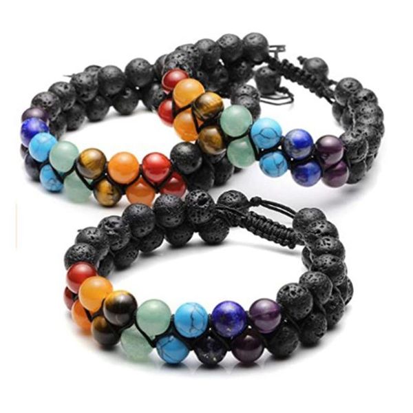beaded, strands 7 chakra beads lava rock bracelet 8mm double layer row adjustable yoga stone energy healing bracelets xmas gift, Black
beaded, strands 7 chakra beads lava rock bracelet 8mm double layer row adjustable yoga stone energy healing bracelets xmas gift, Black
