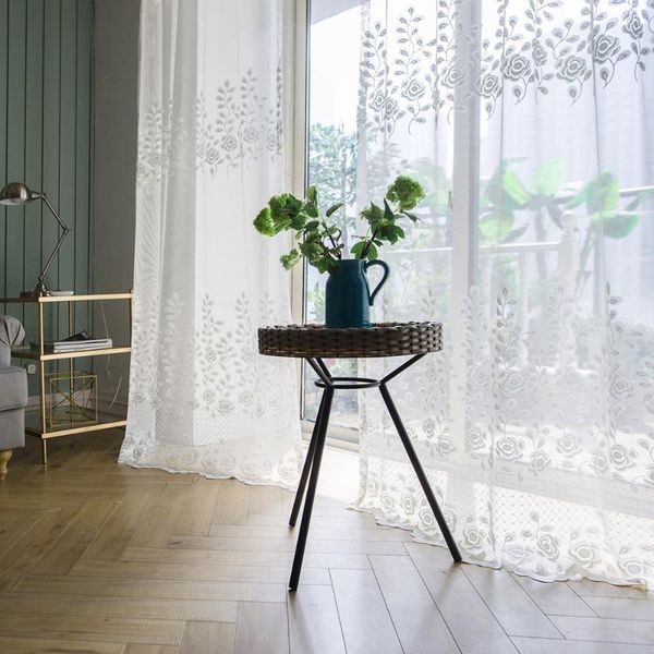 curtain & drapes lace floral jacquard tulle for living room bedroom white sheer voile european style window screening
curtain & drapes lace floral jacquard tulle for living room bedroom white sheer voile european style window screening