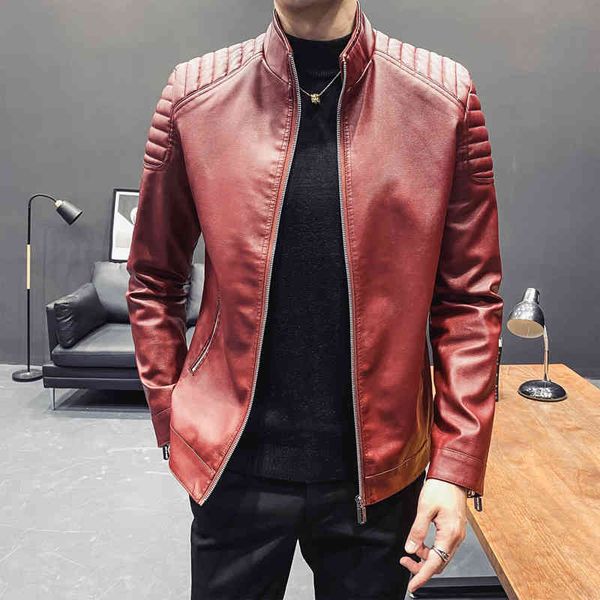 men's leather & faux 2021 spring bomber men's designer leather jacket with zipper motor motorcycle clothes, Black
men's leather & faux 2021 spring bomber men's designer leather jacket with zipper motor motorcycle clothes, Black